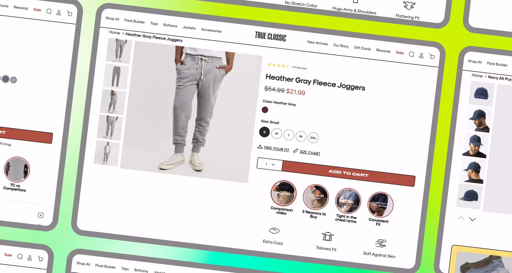 Ecommerce product detail page layout example