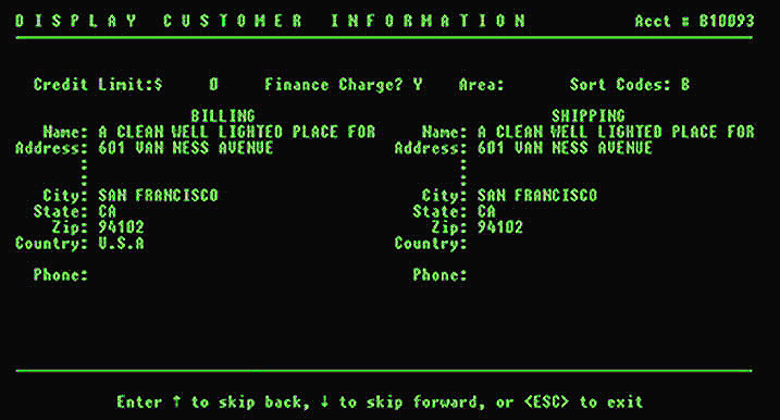 Legacy mainframe terminal representing the systems insurance software often has to integrate with