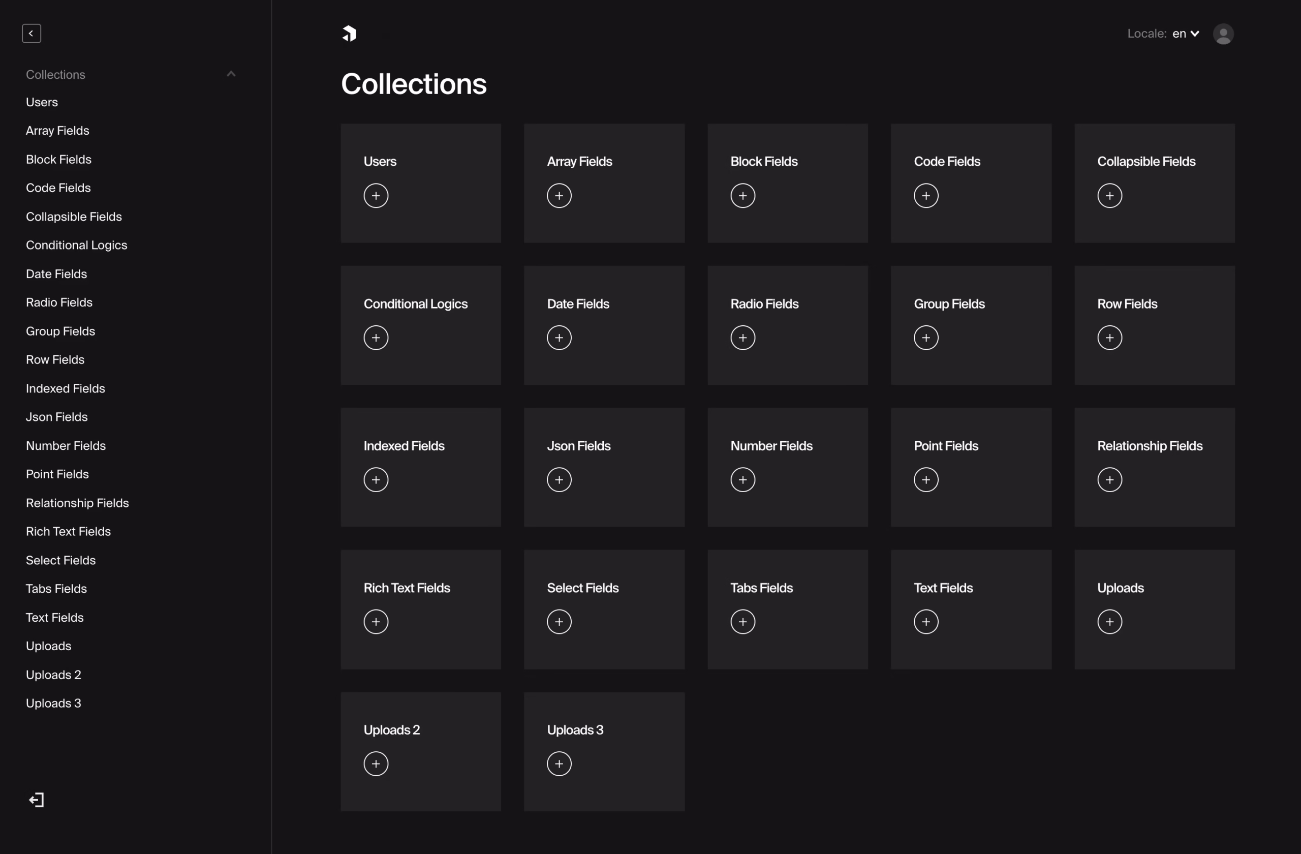 Headless React CMS admin dashboard showing structured content fields