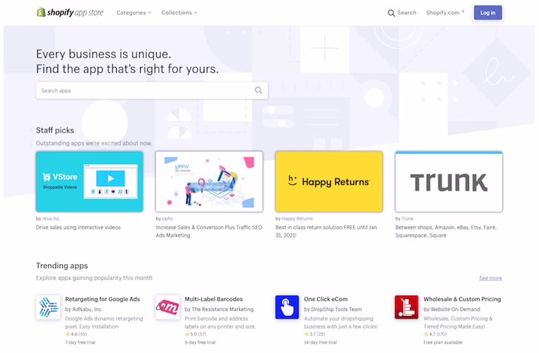 Shopify App Store listings where recurring app fees add to Shopify development cost